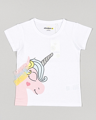 Losan κοντομάνικη μπλούζα unicorn  - Λευκό