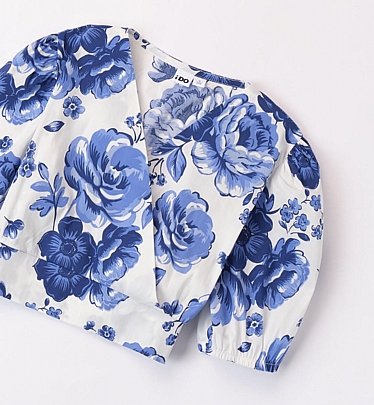 iDO floral πουκάμισο για κορίτσια - Μπλε