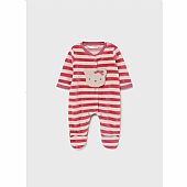 Striped knit sleepsuit : 1