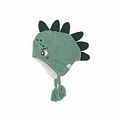 GREEN DINOSAUR KNITTED HAT AND SCARF FOR BOYS HIGHLANDS : 1