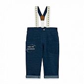 BLUE POCKETS PLUSH TROUSERS FOR BOYS HIGHLANDS : 1