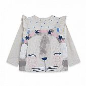 WHITE PRINTED JERSEY T-SHIRT FOR GIRLS GLACIAR : 1