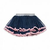 BLUE RUFFLES TULLE SKIRT FOR GIRLS GLACIAR : 1