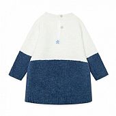 BLUE LITTLE FACE KNITTED DRESS FOR GIRLS GLACIAR : 2