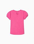 T-SHIRT WITH POCKET FOR BABY GIRLS &apos;SNACK&apos;, PINK 