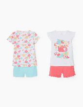 2 GIRL&apos;S PAJAMAS &apos;LAZY DAY&apos;, MULTICOLOR zippy : 3