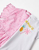 2 GIRL &apos;WAVES&apos; T-SHIRTS, PINK/WHITE zippy : 1