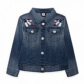 BLUE POCKETS DENIM JACKET FOR GIRLS 