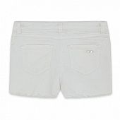 WHITE FLOWERS DENIM SHORTS FOR GIRLS 