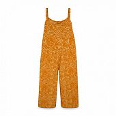 ORANGE SUSPENDERS JERSEY JUMPSUIT FOR GIRLS 