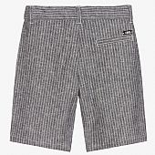 Blue Striped Linen Shorts : 3