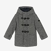 Grey Duffle Hooded Coat : 1