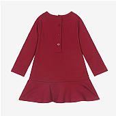 Girls Red Cotton Dress iDO : 2