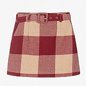 iDO red-beige plaid skirt : 1