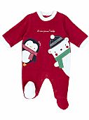 chicco velor christmas romper : 1