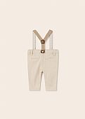 long trousers in cotton with Mayoral suspenders : 2