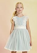 abel and lula plumed tulle dress : 2