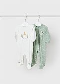 set of 2 Mayoral sustainable cotton printed pajamas : 1