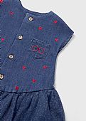 denim dress with embroidered hearts Mayoral : 4