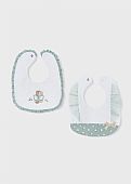 set of 2 baby Mayoral sustainable cotton bibs : 2