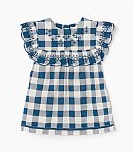 checked cotton blouse with zippy ruffles : 2