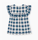 checked cotton blouse with zippy ruffles : 3