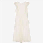 iDO ivory pleated chiffon jumpsuit : 3