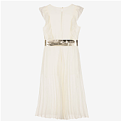 iDO ivory pleated chiffon jumpsuit : 2