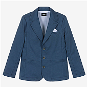 iDO blue jacquard jacket : 1