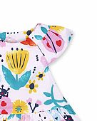 Tiny Critters printed satin tuc-tuc dress : 4