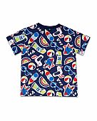 Boy&apos;s blue knit T-shirt Beach Day tuc-tuc : 2