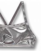 nathkids metallic silver bikini swimsuit : 3