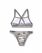 nathkids metallic silver bikini swimsuit : 2