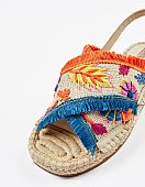 jute and raffia sandals for colorful zippy : 1