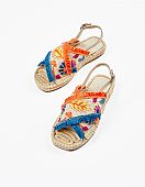 jute and raffia sandals for colorful zippy : 4