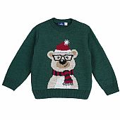 Chicco Christmas sweater with teddy bear embroidery : 1