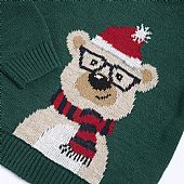 Chicco Christmas sweater with teddy bear embroidery : 3