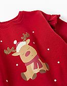 Christmas sweatshirt with solids and zippy ruffles : 4