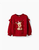 Christmas sweatshirt with solids and zippy ruffles : 2