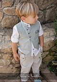 Stova Bambini Christening Suit with Waistcoat SS24B2 : 1