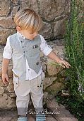 Stova Bambini Christening Suit with Waistcoat SS24B2 : 5