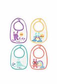 Pack of 4 baby bibs : 1