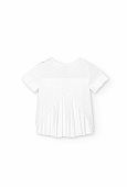 Boboli short sleeve blouse with pleated back : 2