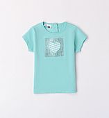 iDO T-shirt for girls with heart and rhinestones : 1