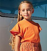 iDO embroidered orange t-shirt for girls : 1